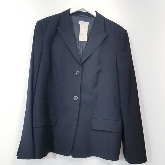 Rene Lezard Wool Black Blazer Slit Sleeve - Picture 1 of 10
